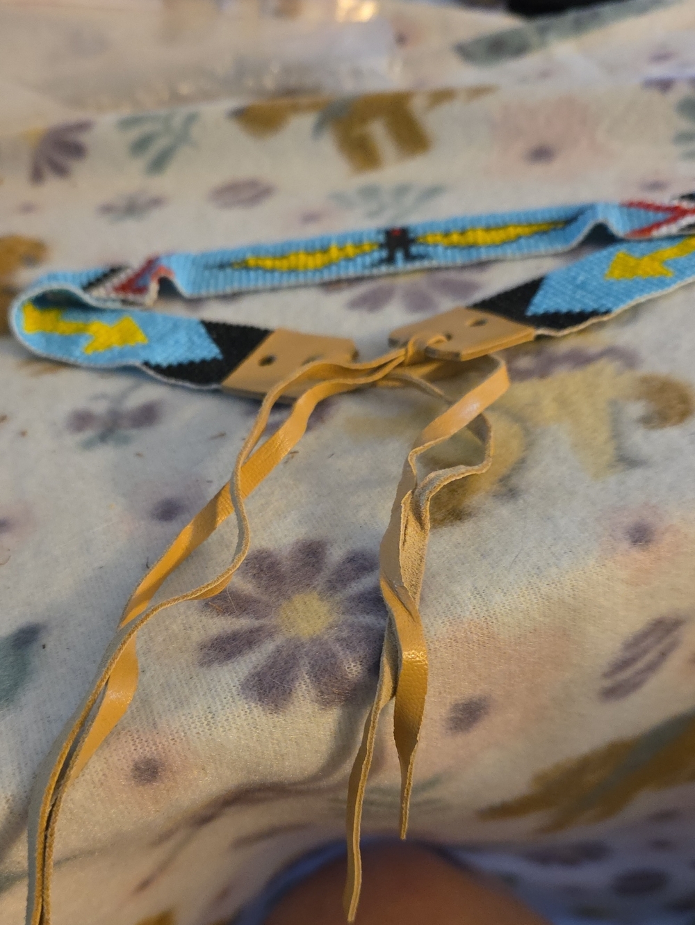 handmade Native American-style hatband.